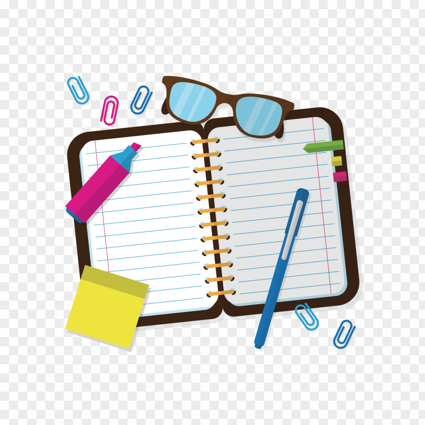 Vector Pen And Euclidean Paper Notebook Download Icon PNG