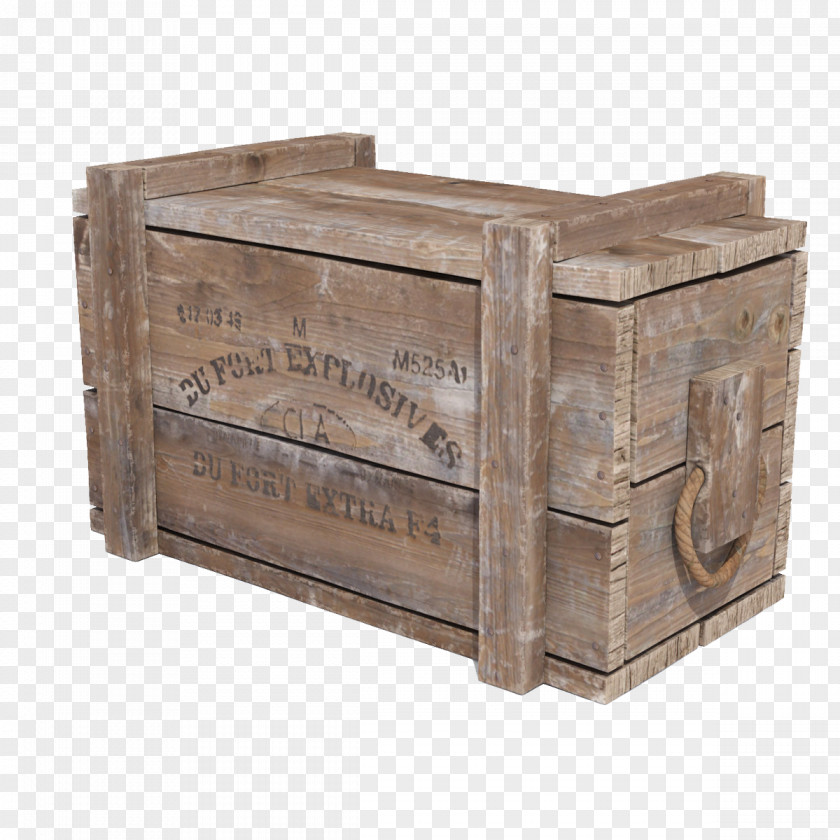 Wooden Ammunition Box 3D Modeling Computer Graphics PNG