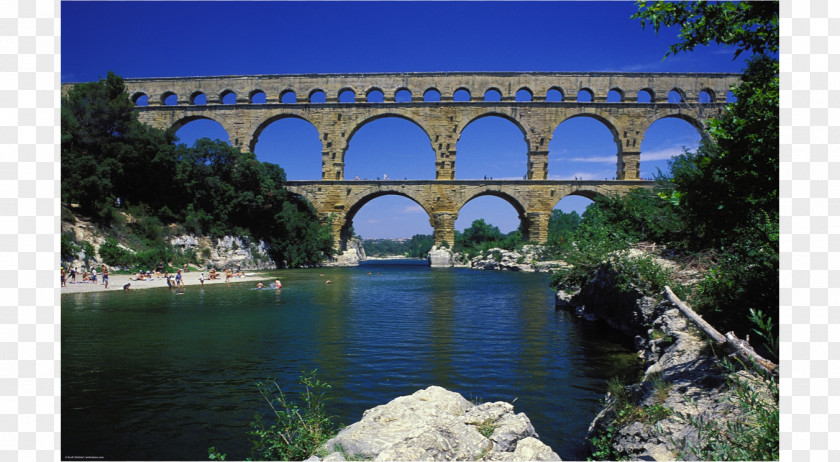 Bridge Pont Du Gard Arch Aqueduct PNG