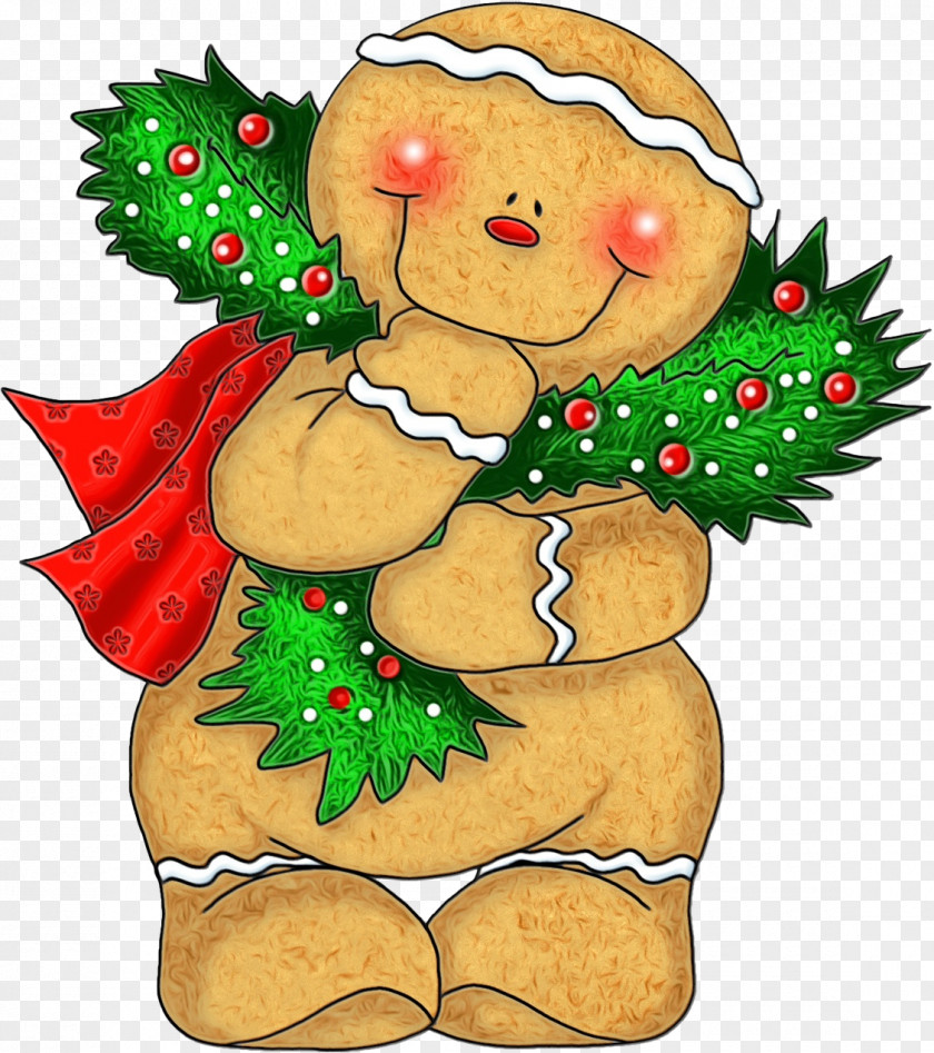Christmas Gingerbread Holly PNG
