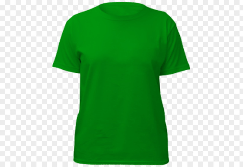 Green Short Sleeved T-shirt Neck PNG