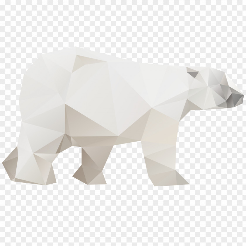 Origami Polar Bear Computer File PNG