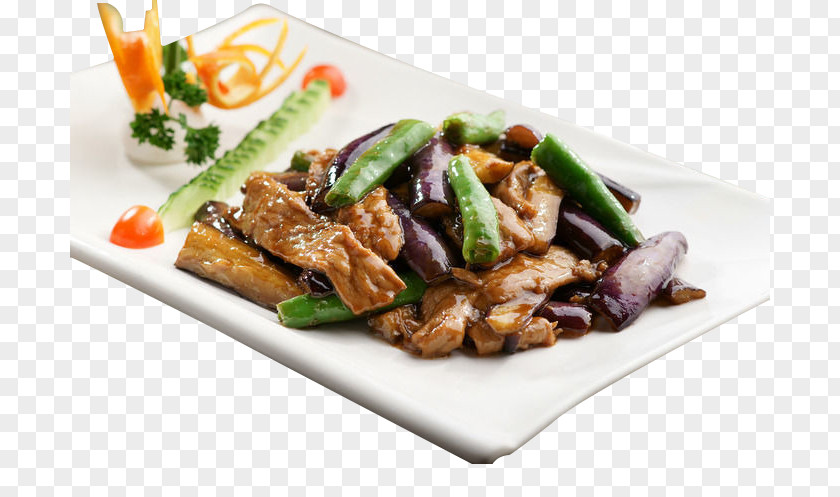 Beef Fried Eggplant Vegetarian Cuisine American Chinese Of The United States Recipe PNG