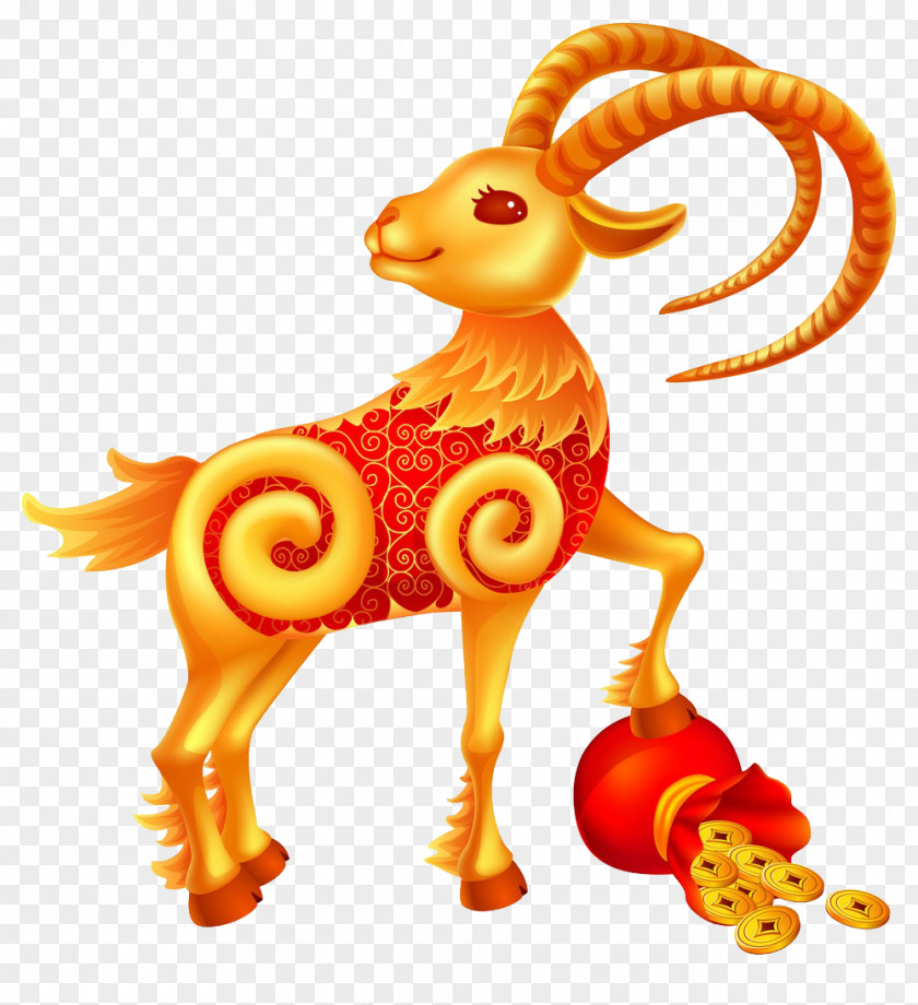 Golden Goat Sheepu2013goat Hybrid Chinese Zodiac PNG