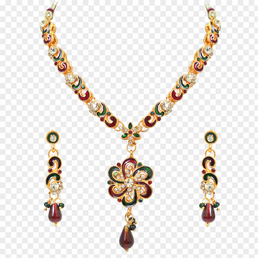 Necklace Pearl Kundan Jewellery Costume Jewelry PNG