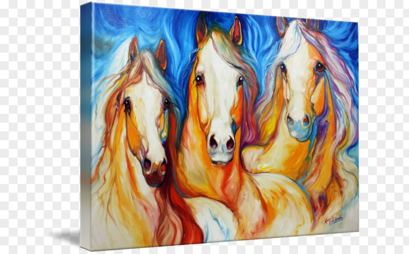 Painting Watercolor Horse Canvas Print Art PNG
