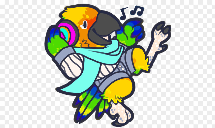 Dance Headphones Beak Cartoon Clip Art PNG