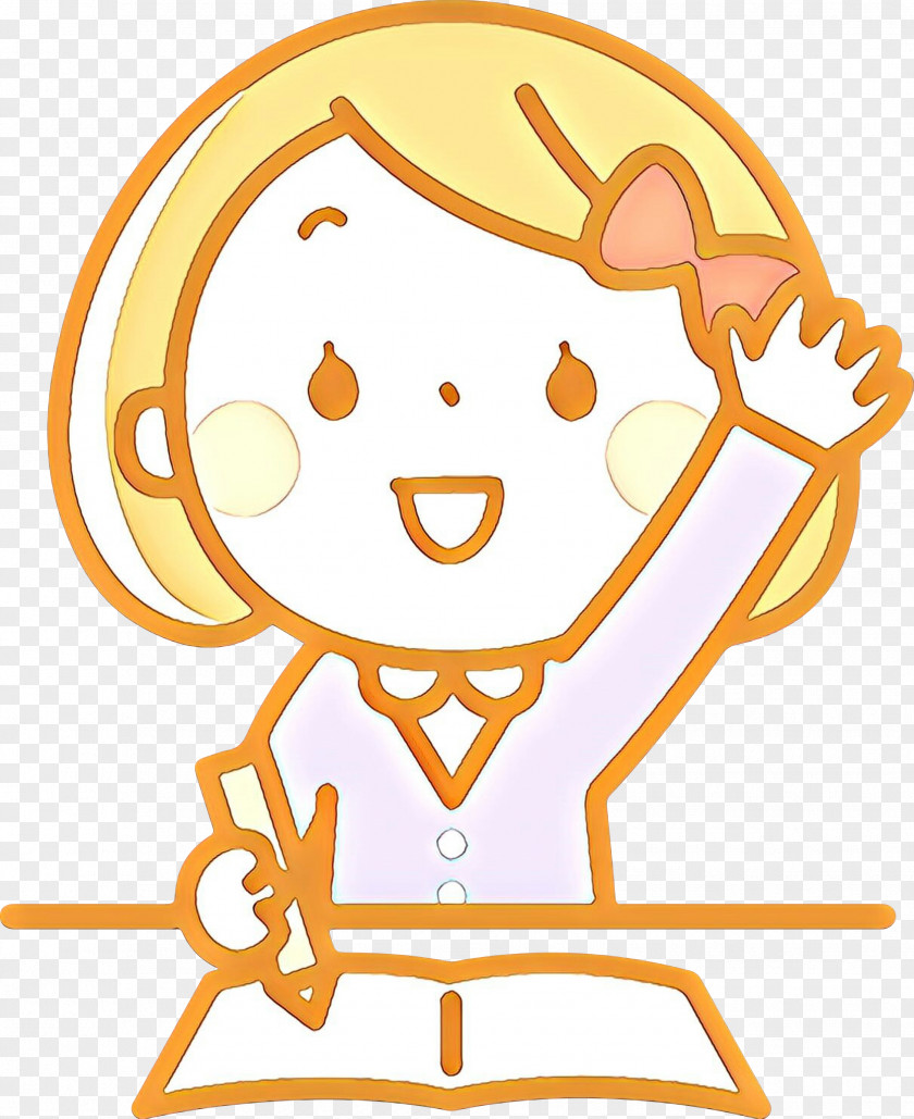Facial Expression Yellow Cartoon Head Line PNG