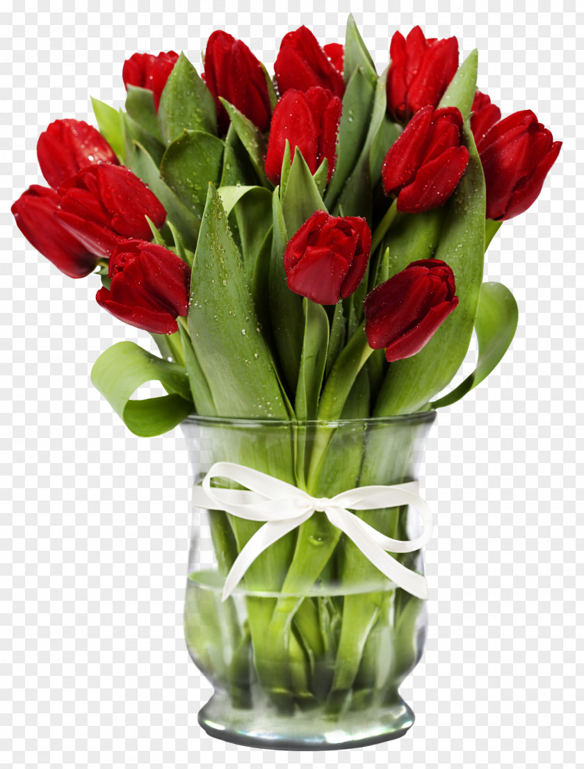 Transparent Vase With Red Tulips Indira Gandhi Memorial Tulip Garden Flower Bouquet Floristry PNG