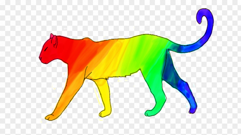 Cat Panthera Rainbow Yellow PNG