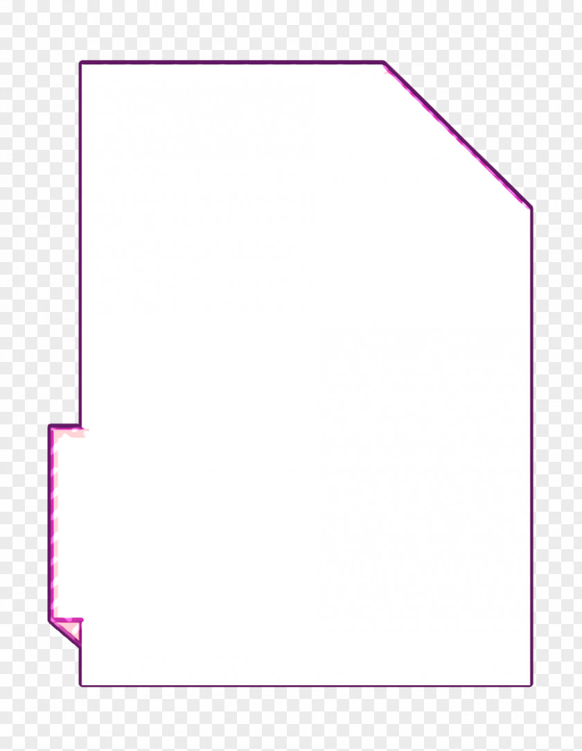 Magenta Rectangle Document Icon Extension File PNG