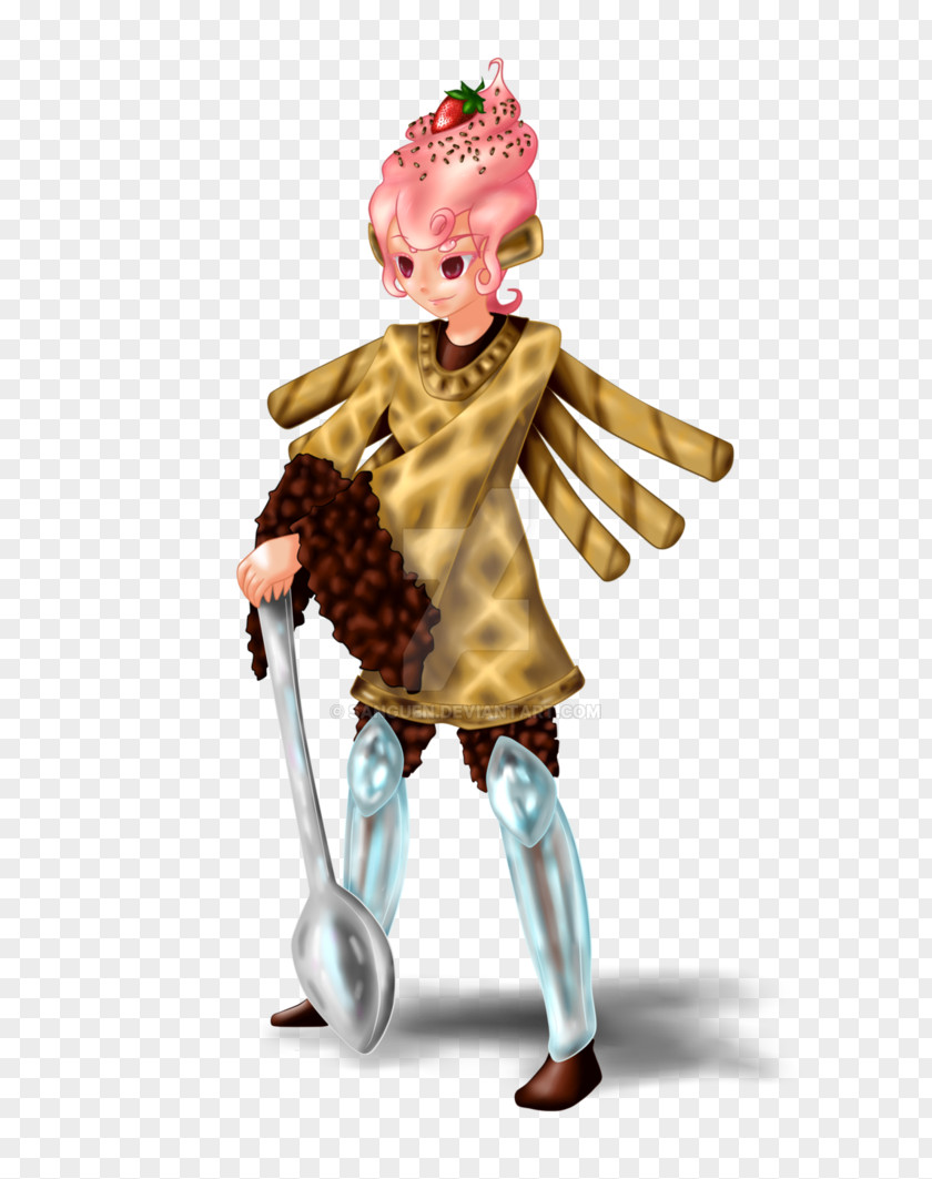 Strawberry Ice Figurine Character Fiction PNG