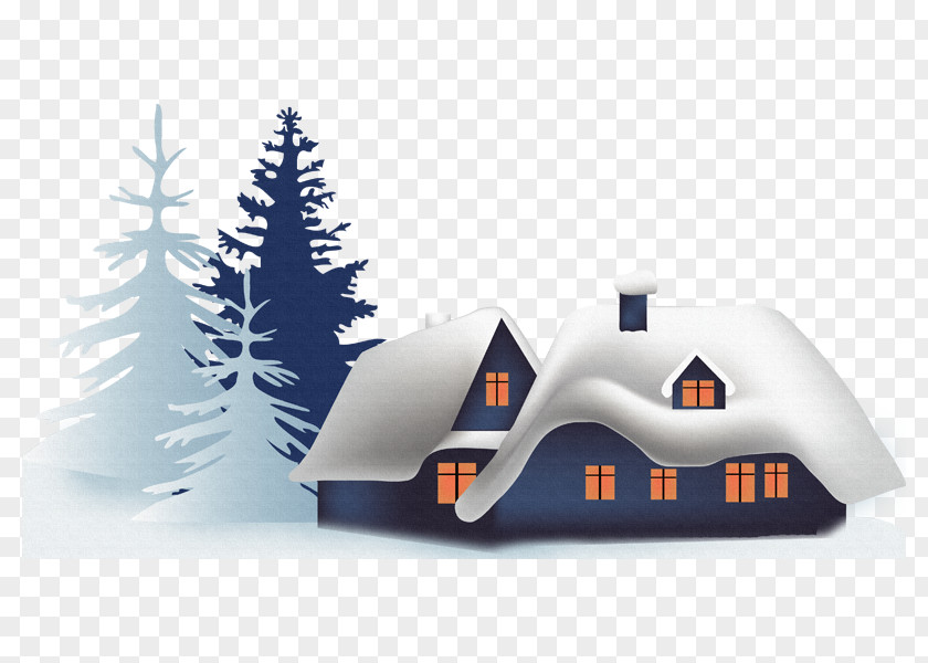 Village Winter Computer File PNG