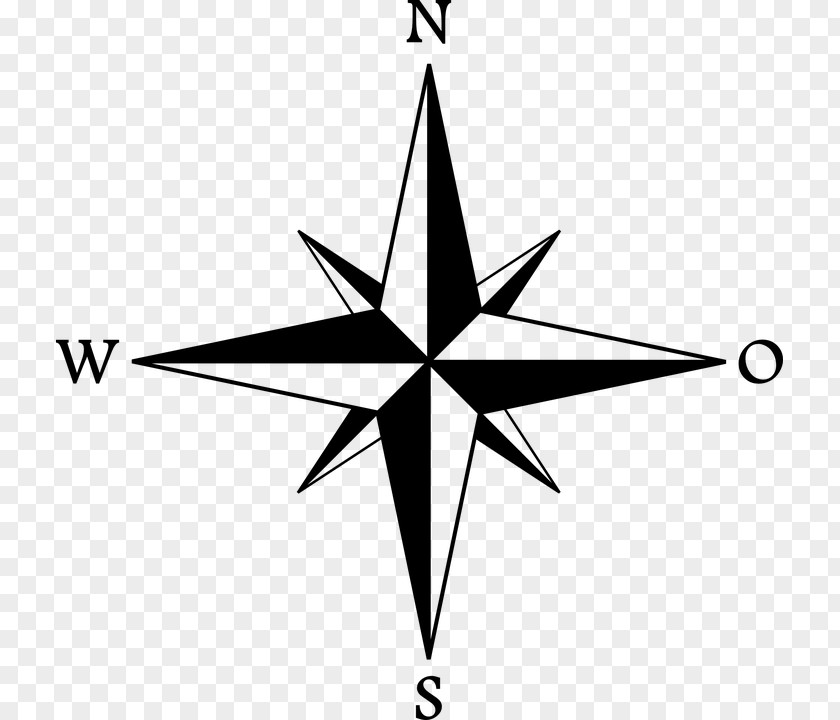 Compass North Rose Map Clip Art PNG