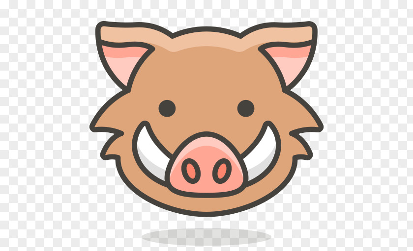 Emoji Wild Boar Clip Art Illustration Vector Graphics PNG