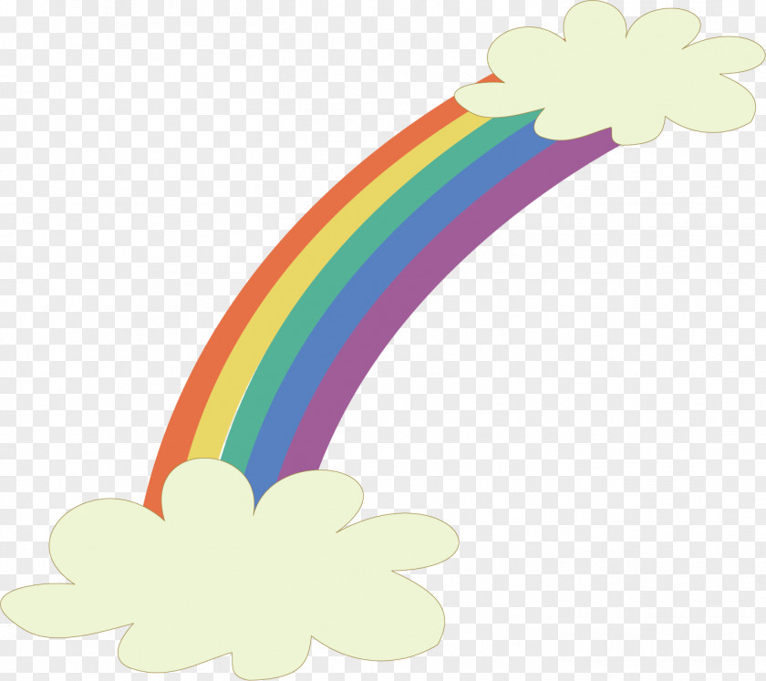 Vector Painted Rainbow Drawing PNG