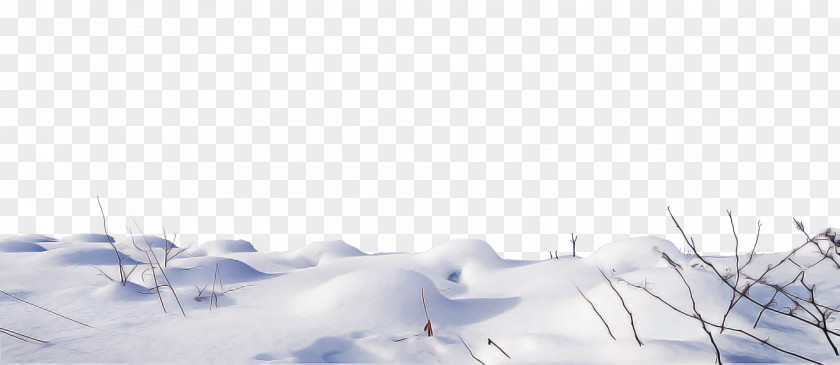 White Snow Winter Sky Line PNG