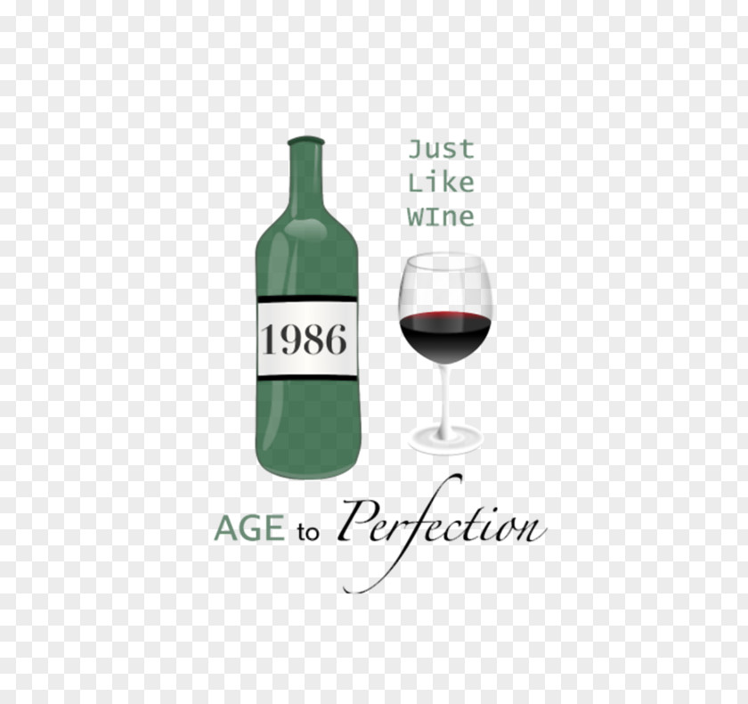 30th Birthday White Wine Glass Bottle Dessert Red PNG