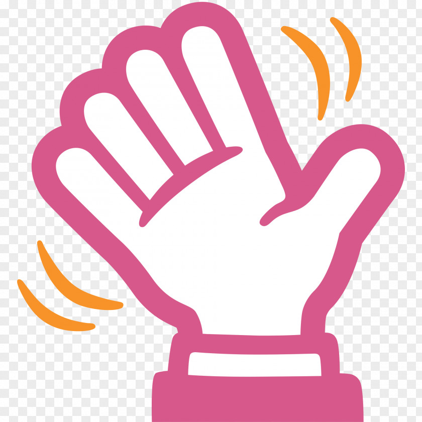 Goodbye Hand Wave Emoji SMS Clip Art PNG