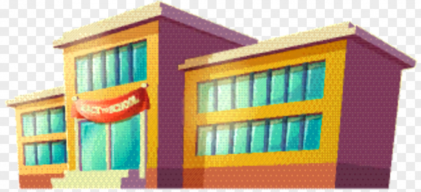 Rectangle Colorfulness School Building Cartoon PNG