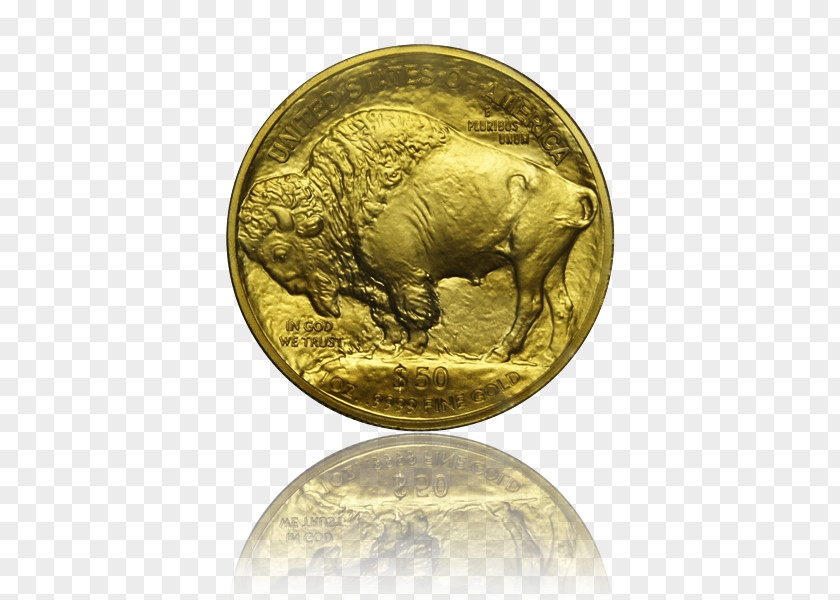 Coin Gold American Buffalo Nickel PNG