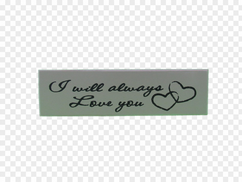 Love You Always Teal Brown Rectangle Font PNG