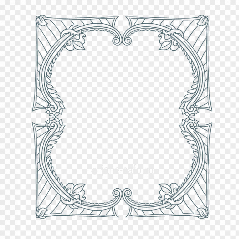 Picture Frames Line Art Pattern PNG