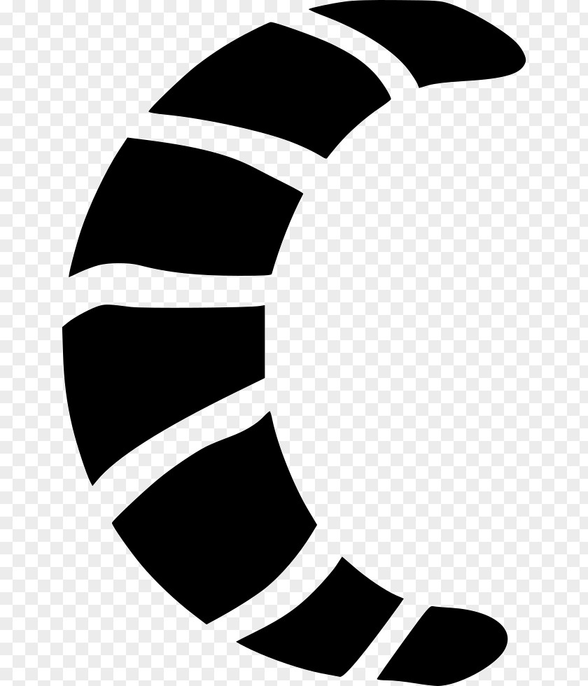 Symbol Logo Croissant Blackandwhite PNG