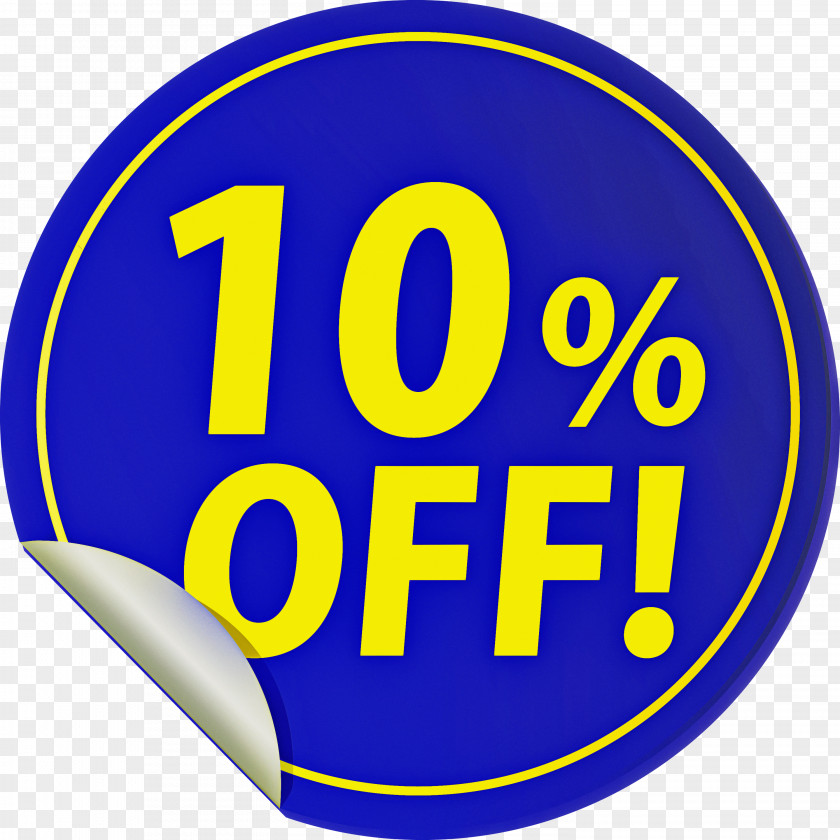 Discount Tag With 10% Off Label PNG