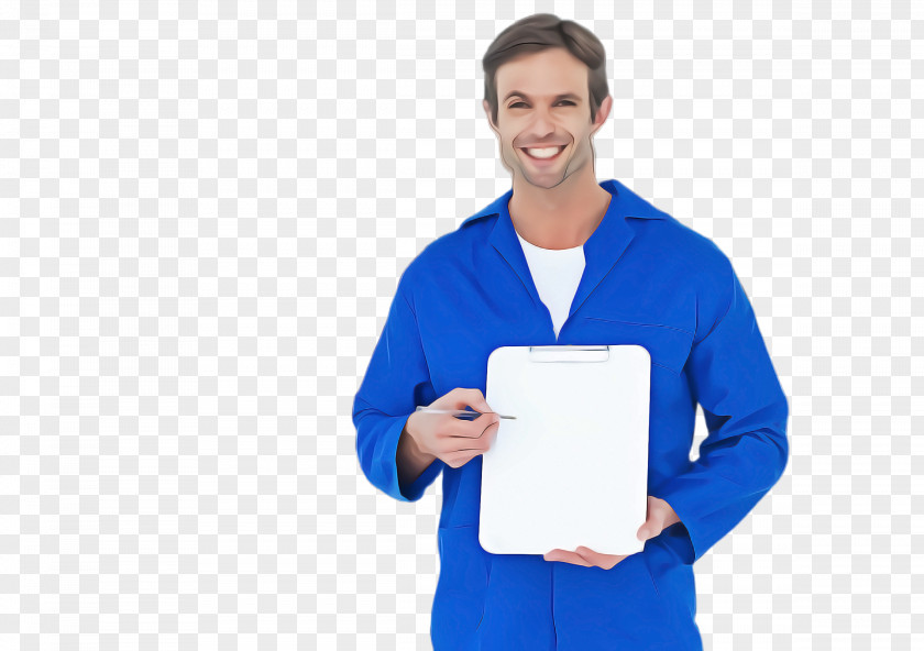 Job Gesture Electric Blue T-shirt PNG