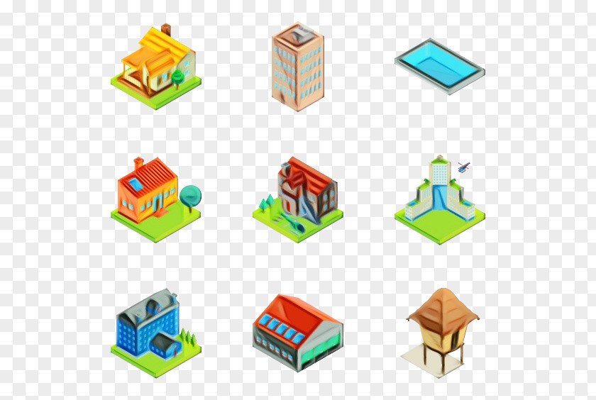 Wooden Block Educational Toy Line Playset PNG