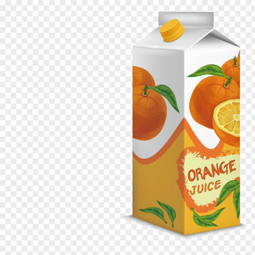 Boxed Orange Juice Cocktail Drink PNG