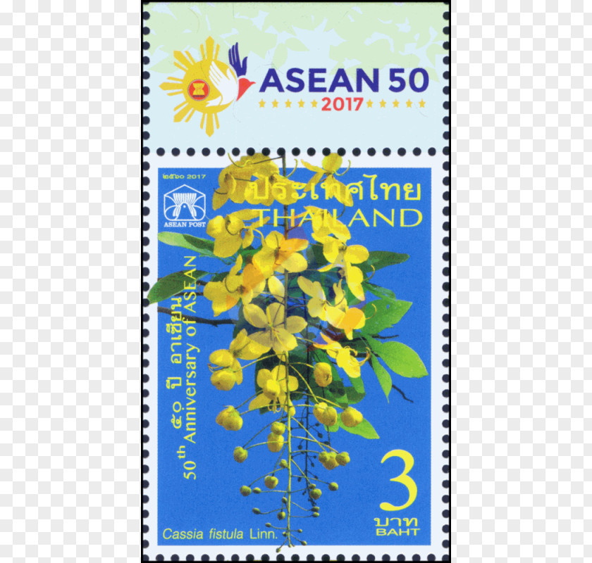 Cassia Fistula Thai Philatelic Museum Postage Stamps Stamp Collecting Mail World Post Day PNG