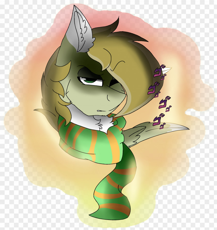 Cole Cat Cartoon Green Tail PNG
