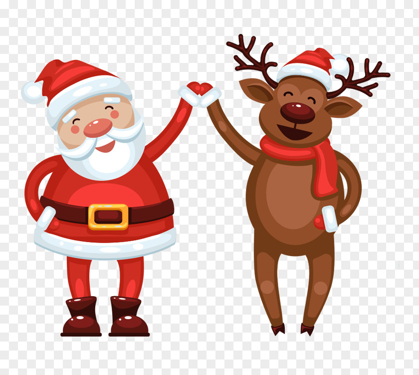 Hand In Santa And Christmas Deer Claus T-shirt Reindeer Mug PNG