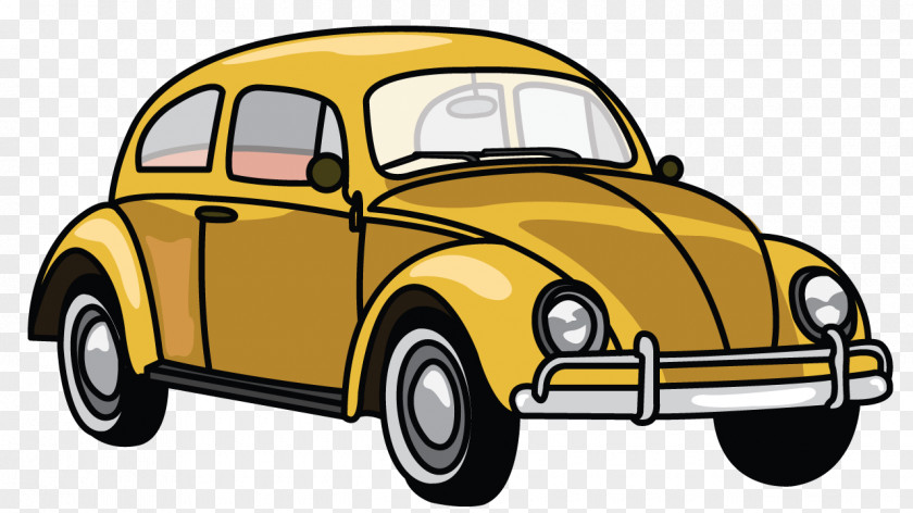 Volkswagen Beetle Car Drawing Image PNG