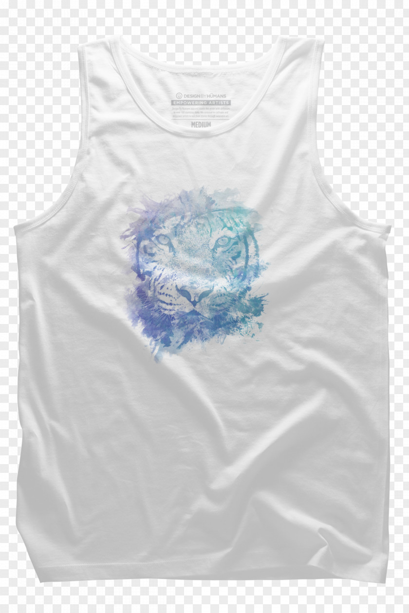 Watercolor Tiger T-shirt Top Sleeveless Shirt Dog PNG