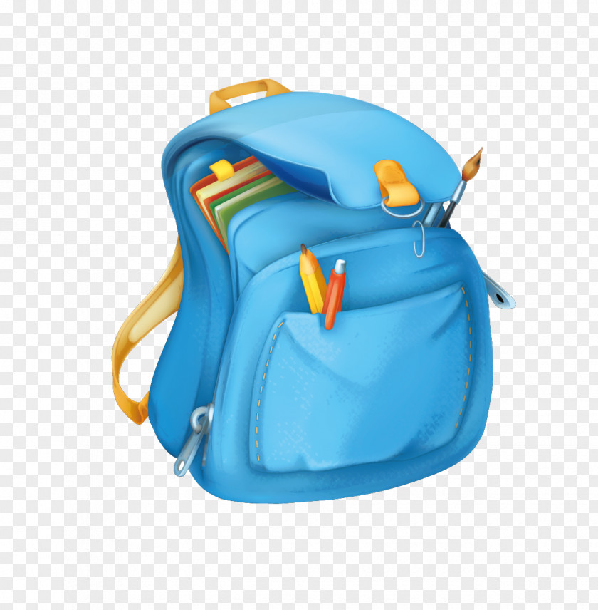 Blue Bag Vector Material Backpack PNG
