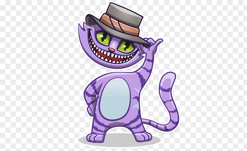 Cat Cheshire Sticker Telegram PNG