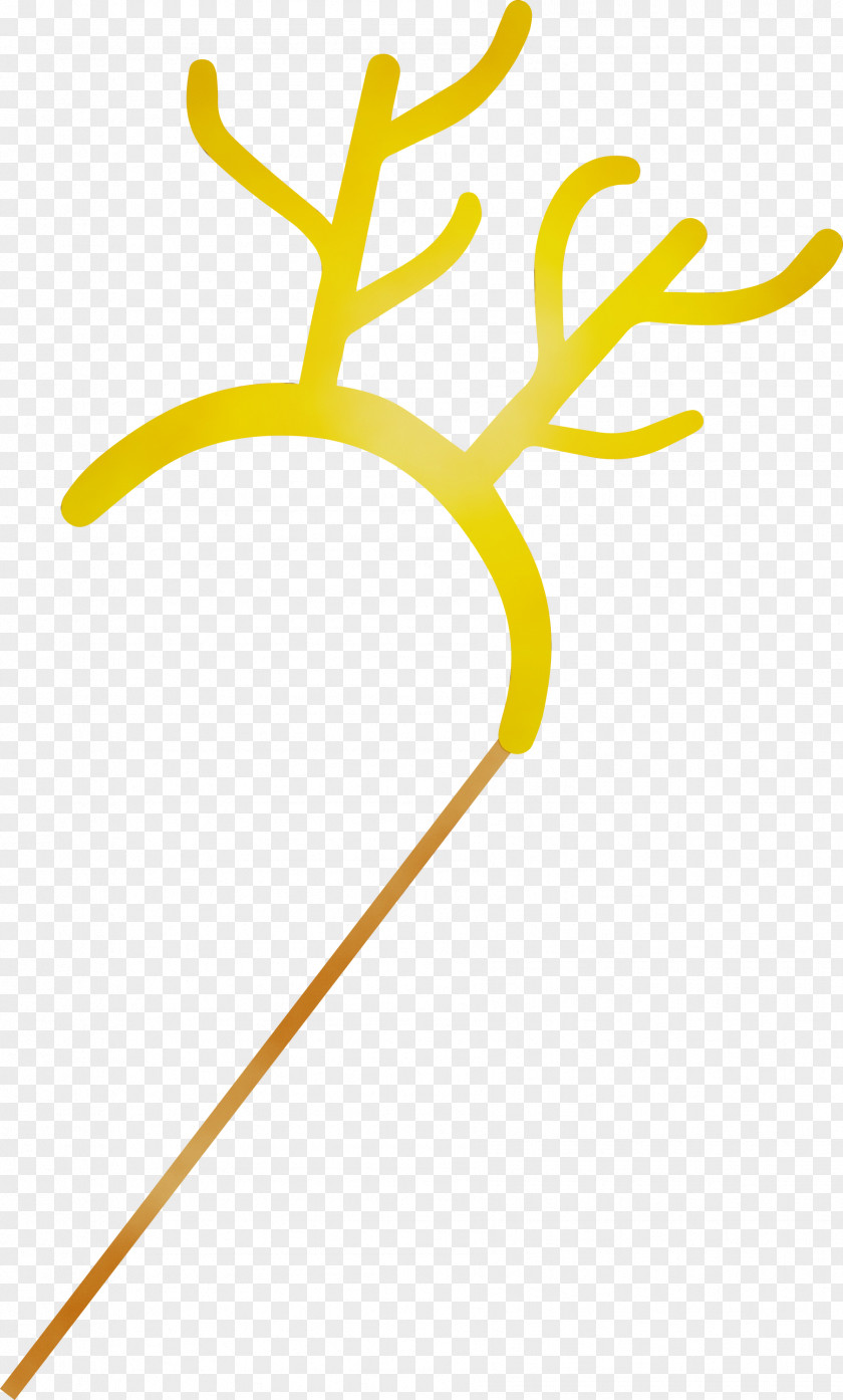 Leaf Yellow Line Meter Antler PNG