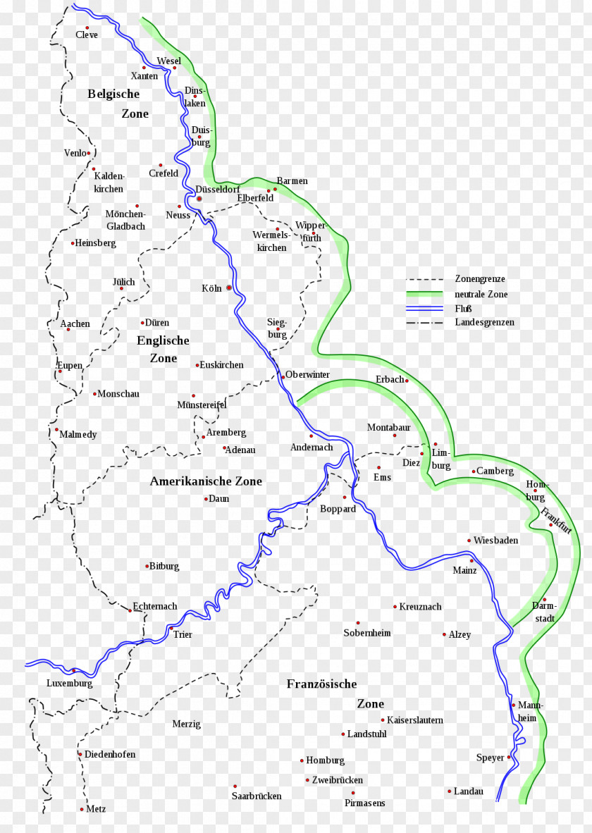 Map Occupation Of The Rhineland Feldpost Der Alliierten In Deutschland Nach Dem Ersten Weltkrieg 1918–1935 Military Mail First World War PNG