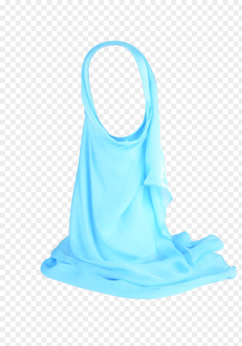 Silk Scarf Hijab Blue Clothing PNG