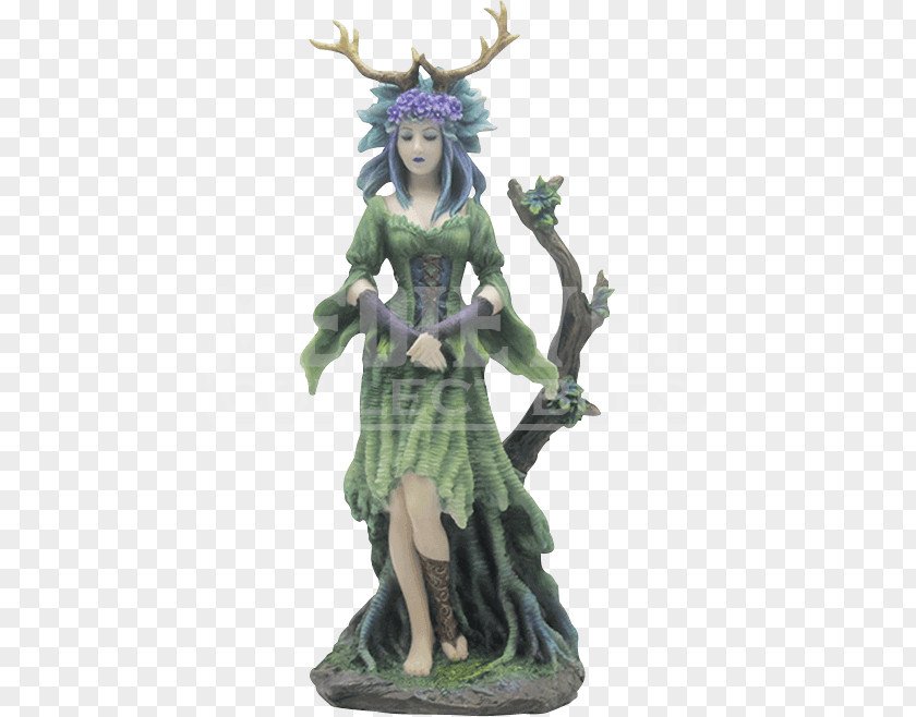 Fantasy Goddess Wicca Statue Triple Sculpture PNG