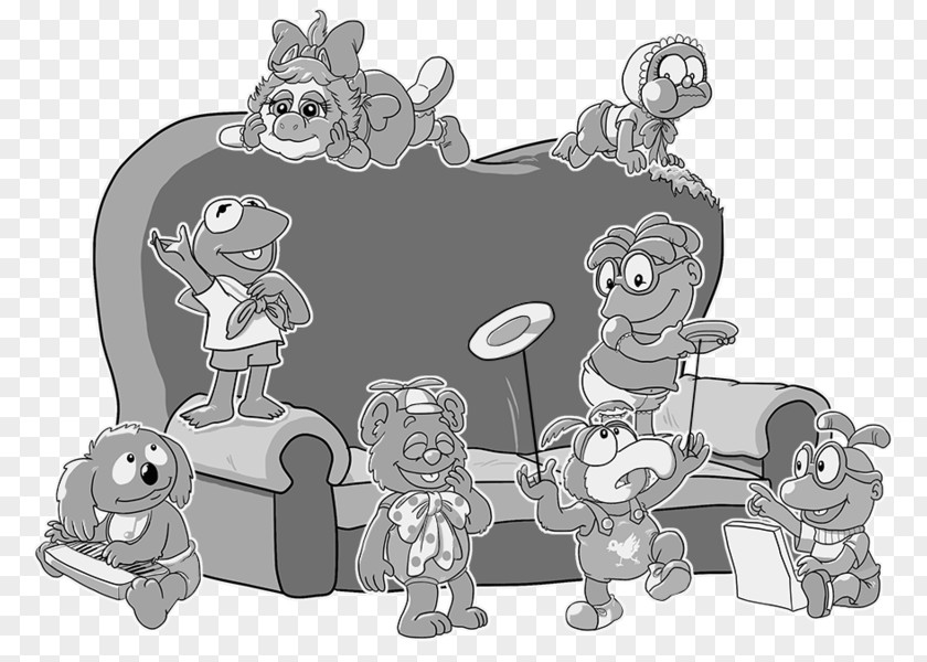 Muppets Baby Kermit The Frog Rowlf Dog Miss Piggy Fozzie Bear Gonzo PNG