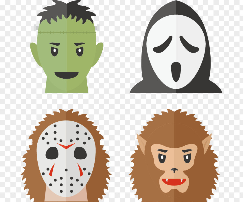 Vector Halloween Characters Trick-or-treating Clip Art PNG