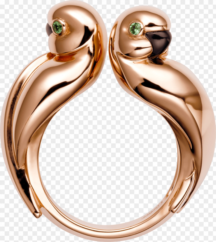 Bird Earring Gold Onyx PNG