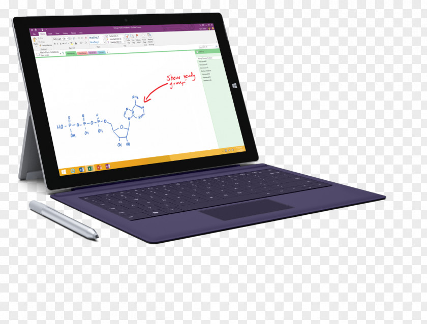 OneNote Laptop Surface Pro 3 Microsoft Dynamics NAV PNG
