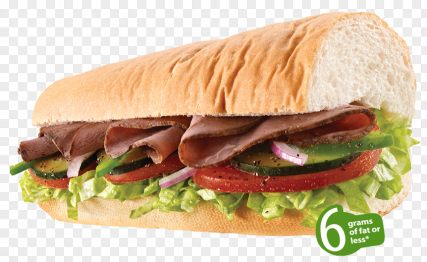 Roast Fast Food Submarine Sandwich Beef Ham PNG