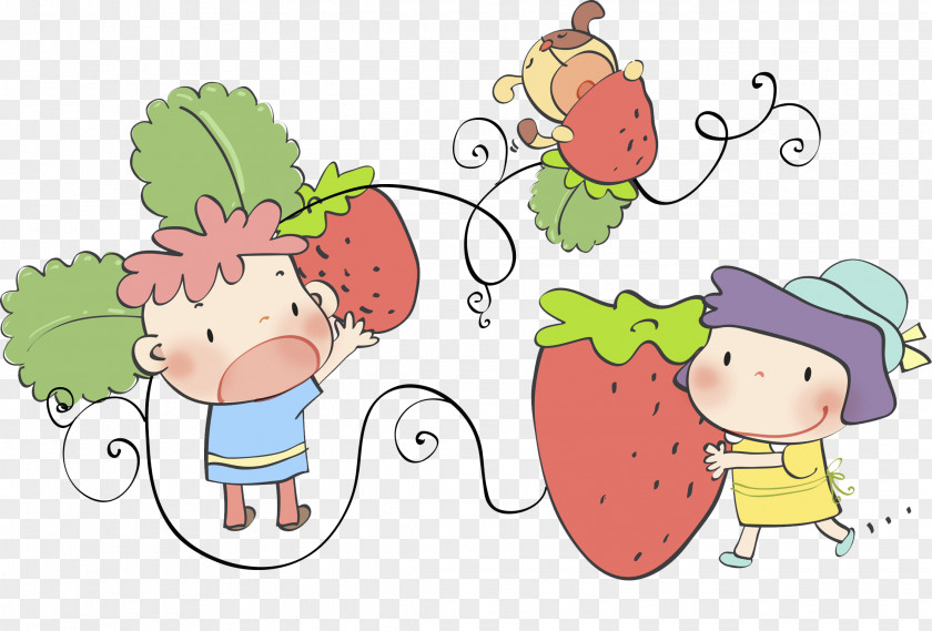 Strawberry Kids Clip Art PNG