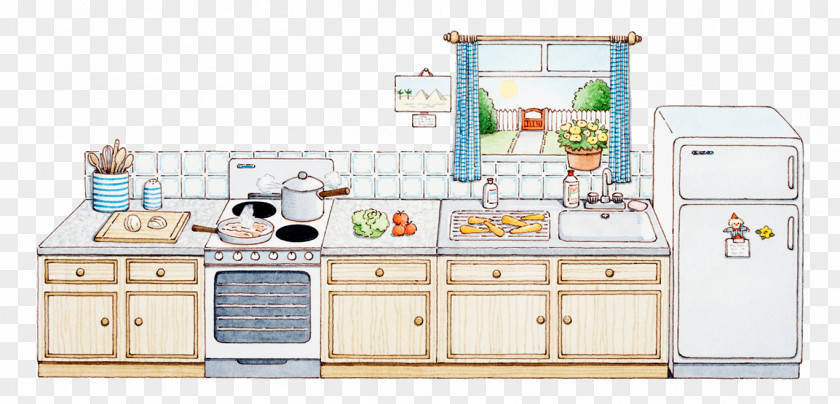 Cartoon Kitchen Utensil Drawing Home Appliance Illustration PNG
